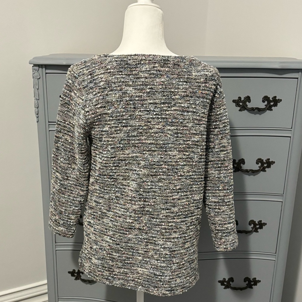 LOFT Multicolored Boucle Top - Picture 3 of 3